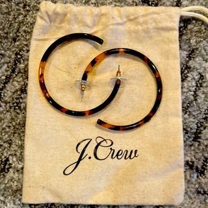 J.Crew tortoise colored acrylic hoops